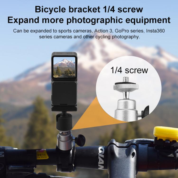 For DJI RC / RC 2 BRDRC Drone Remote Control Adapter Base Bicycle Holder - Black Silver