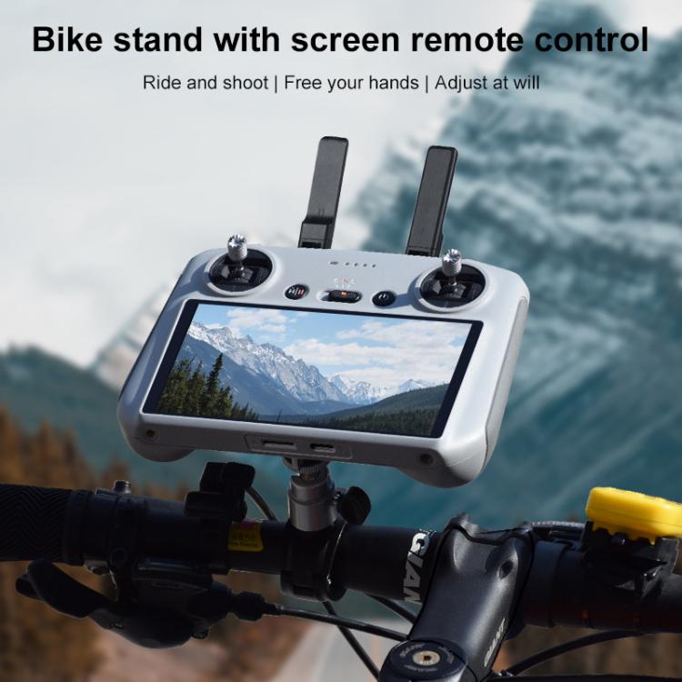 For DJI RC / RC 2 BRDRC Drone Remote Control Adapter Base Bicycle Holder - Black Silver