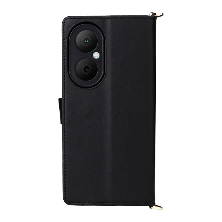 For Huawei Enjoy 80 4G / nova Y73 4G Multifunctional 6-Card Slots Leather Phone Case with Wrist Strap