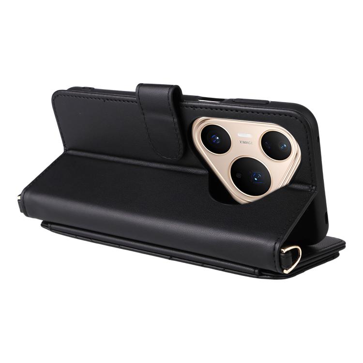 For Huawei Pura 80 Pro 5G / 80 Pro+ 5G Multifunctional 6-Card Slots Leather Phone Case with Wrist Strap