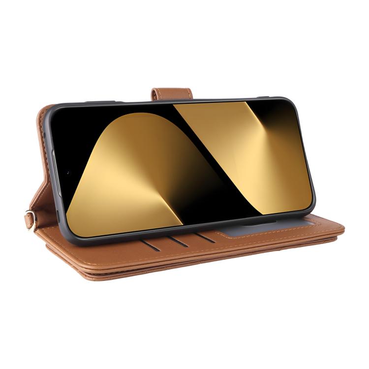 For Huawei Pura 80 Ultra 5G Multifunctional 6-Card Slots Leather Phone Case with Wrist Strap