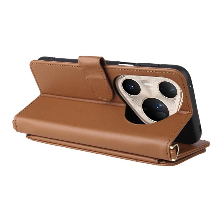 For Huawei Pura 80 Ultra 5G Multifunctional 6-Card Slots Leather Phone Case with Wrist Strap