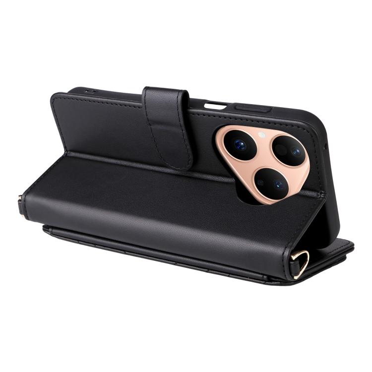 For Huawei Pura 80 5G Multifunctional 6-Card Slots Leather Phone Case with Wrist Strap