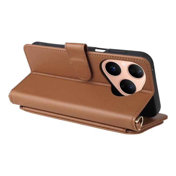 For Huawei Pura 80 5G Multifunctional 6-Card Slots Leather Phone Case with Wrist Strap