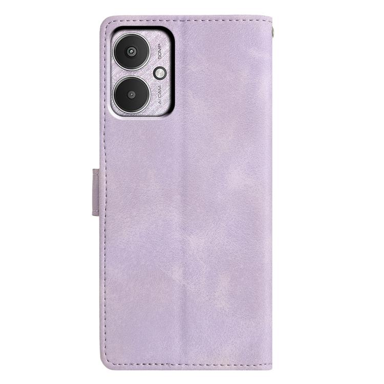 For Redmi 13C 4G Triangles Embossed Leather Phone Case