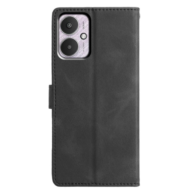 For Redmi 13C 4G Triangles Embossed Leather Phone Case