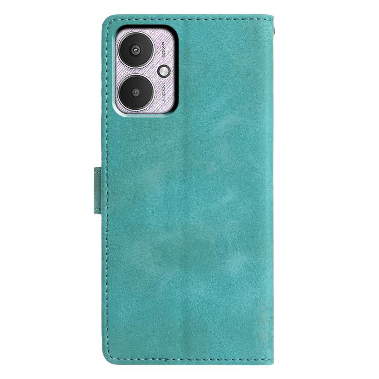 For Redmi 13C 4G Triangles Embossed Leather Phone Case
