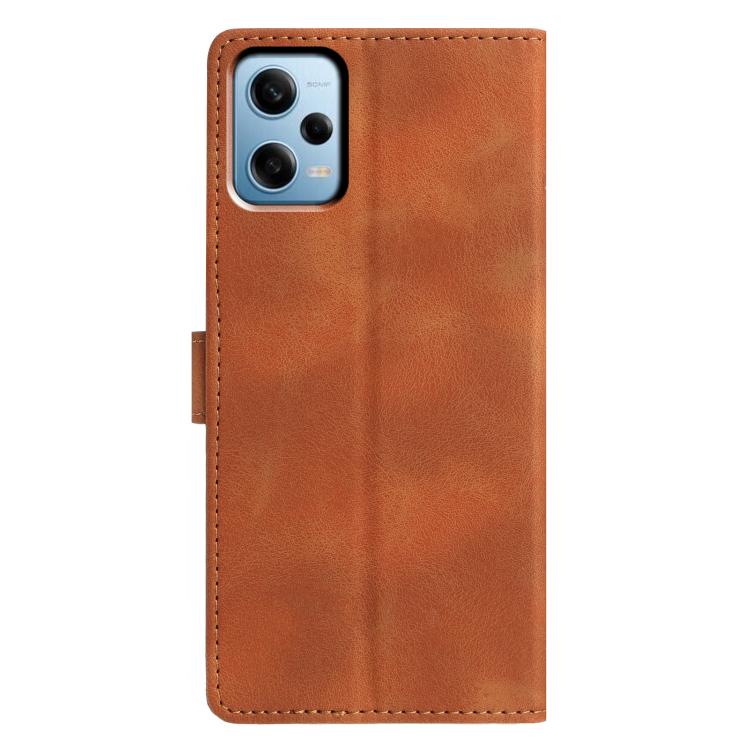 For Redmi Note 12 Pro 5G Triangles Embossed Leather Phone Case