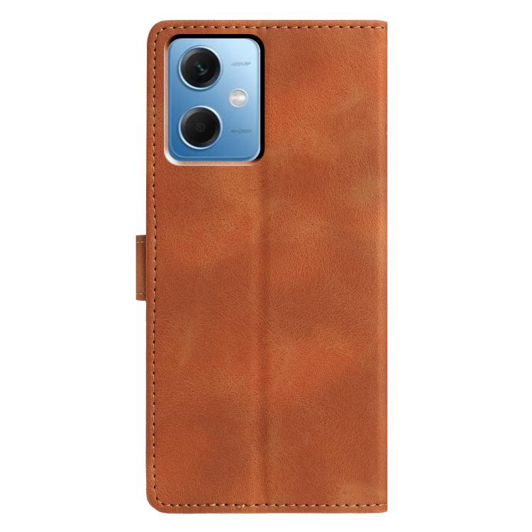 For Redmi Note 12 4G Triangles Embossed Leather Phone Case