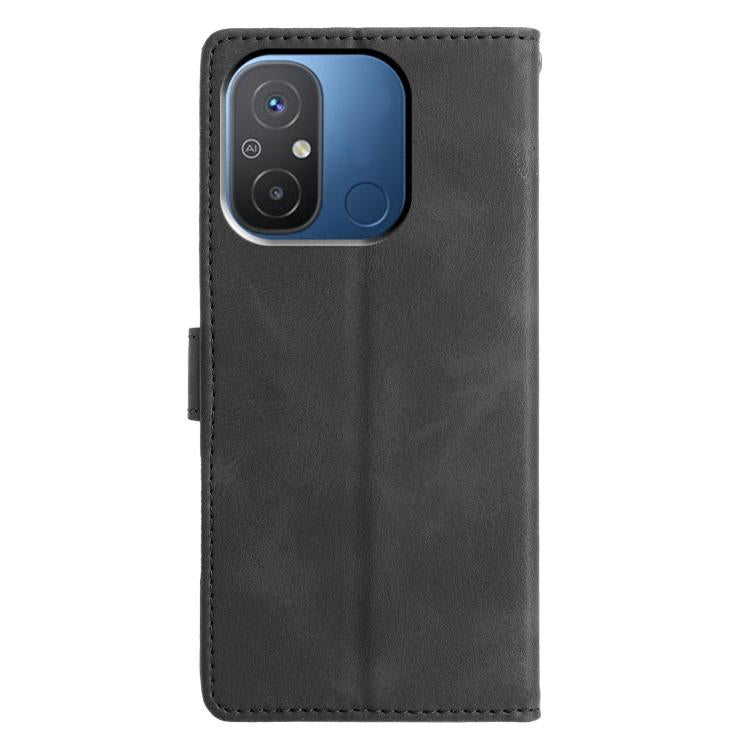 For Redmi 12C Triangles Embossed Leather Phone Case