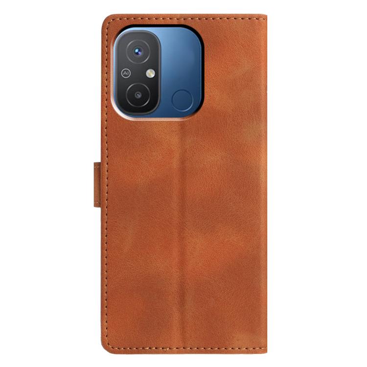 For Redmi 12C Triangles Embossed Leather Phone Case