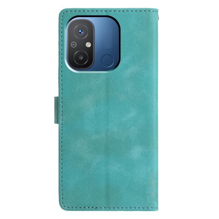 For Redmi 12C Triangles Embossed Leather Phone Case
