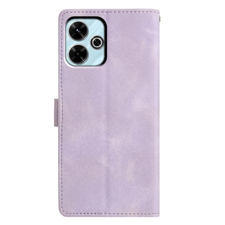 For Redmi 13 4G Triangles Embossed Leather Phone Case