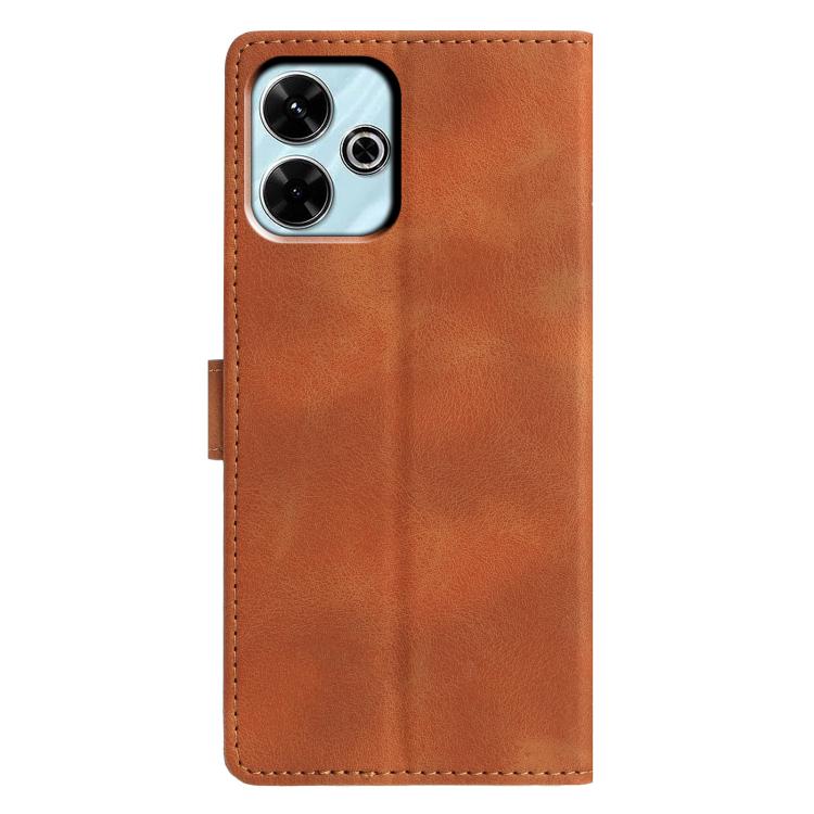 For Redmi 13 4G Triangles Embossed Leather Phone Case