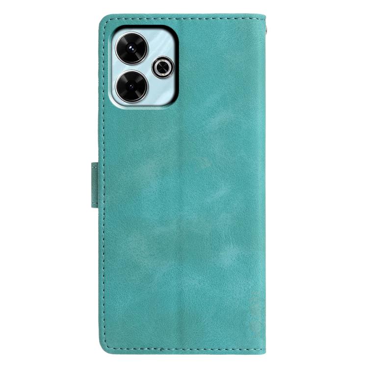 For Redmi 13 4G Triangles Embossed Leather Phone Case