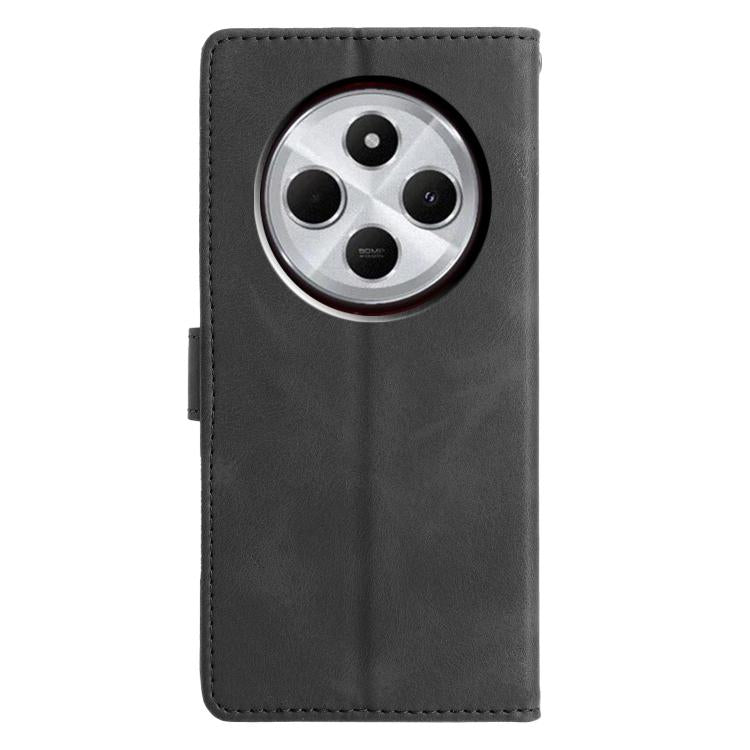 For Redmi 14C 4G / A3 Pro 4G Triangles Embossed Leather Phone Case