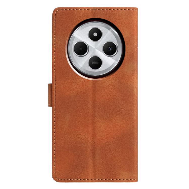 For Redmi 14C 4G / A3 Pro 4G Triangles Embossed Leather Phone Case