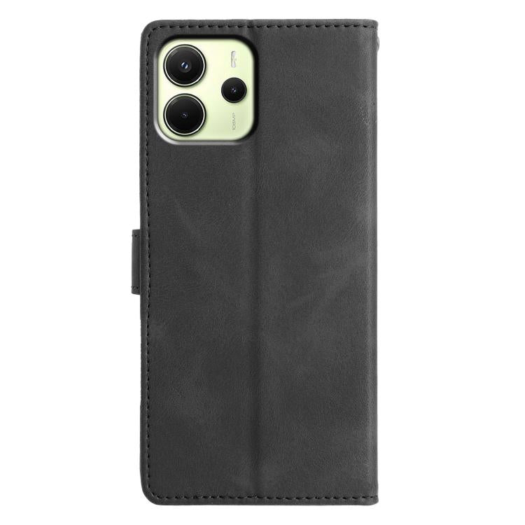 For Redmi Note 14 4G 163.25mm Triangles Embossed Leather Phone Case