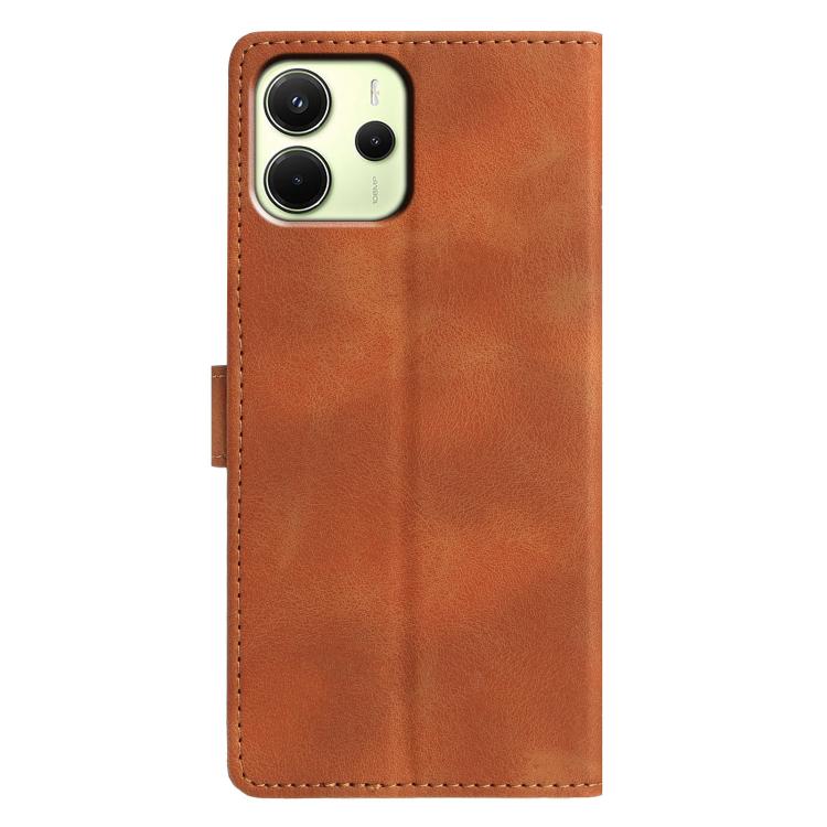 For Redmi Note 14 4G 163.25mm Triangles Embossed Leather Phone Case