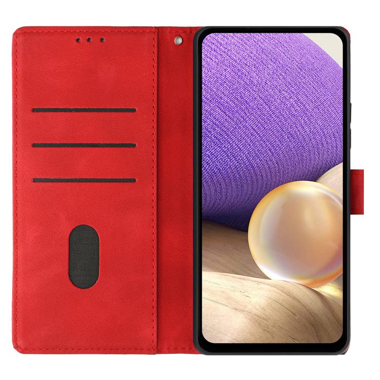 For Redmi Note 14 4G 163.25mm Triangles Embossed Leather Phone Case