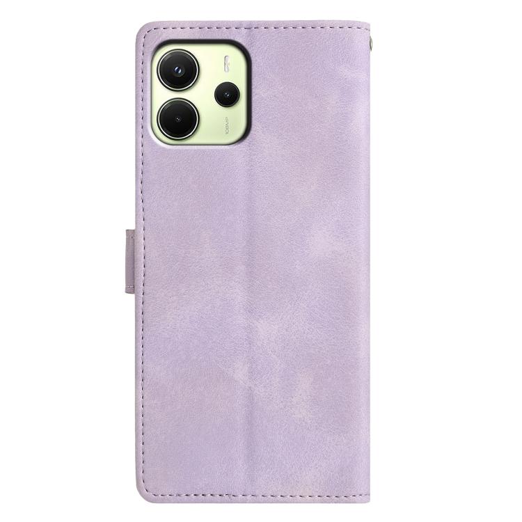 For Redmi Note 14 4G 164.84mm Triangles Embossed Leather Phone Case