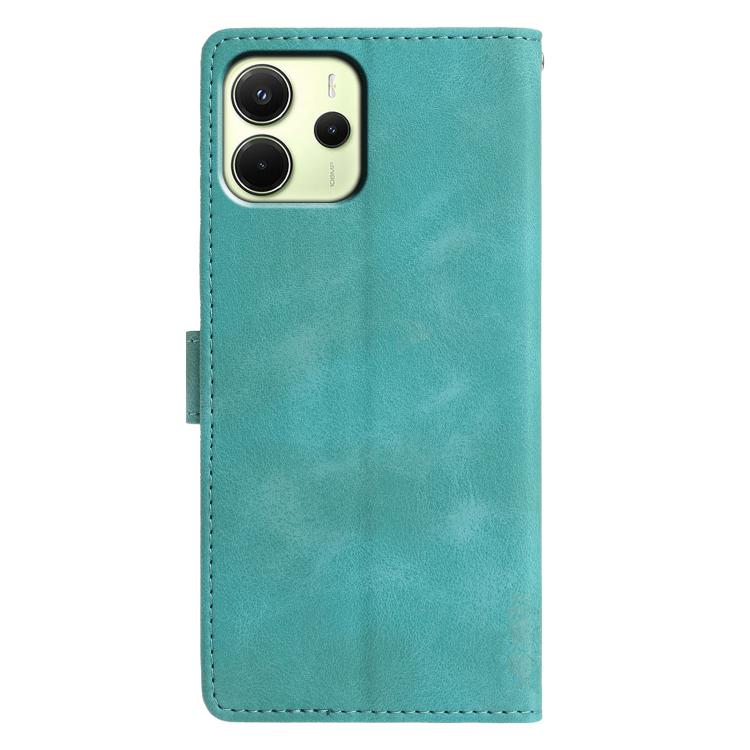 For Redmi Note 14 4G 164.84mm Triangles Embossed Leather Phone Case