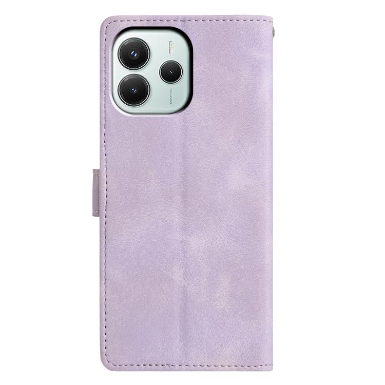 For Redmi Note 14 5G Triangles Embossed Leather Phone Case