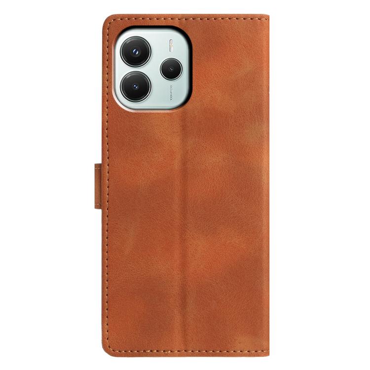 For Redmi Note 14 5G Triangles Embossed Leather Phone Case