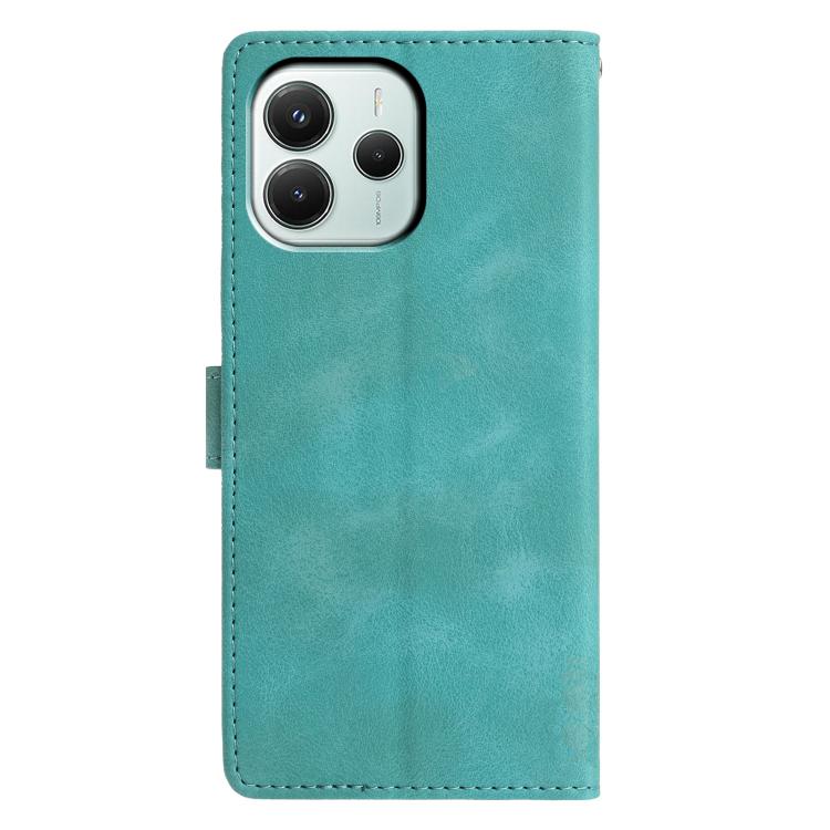 For Redmi Note 14 5G Triangles Embossed Leather Phone Case