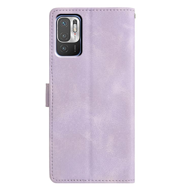 For Redmi Note 10 5G Triangles Embossed Leather Phone Case