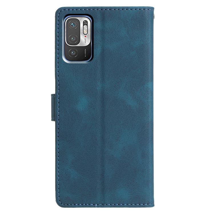 For Redmi Note 10 5G Triangles Embossed Leather Phone Case