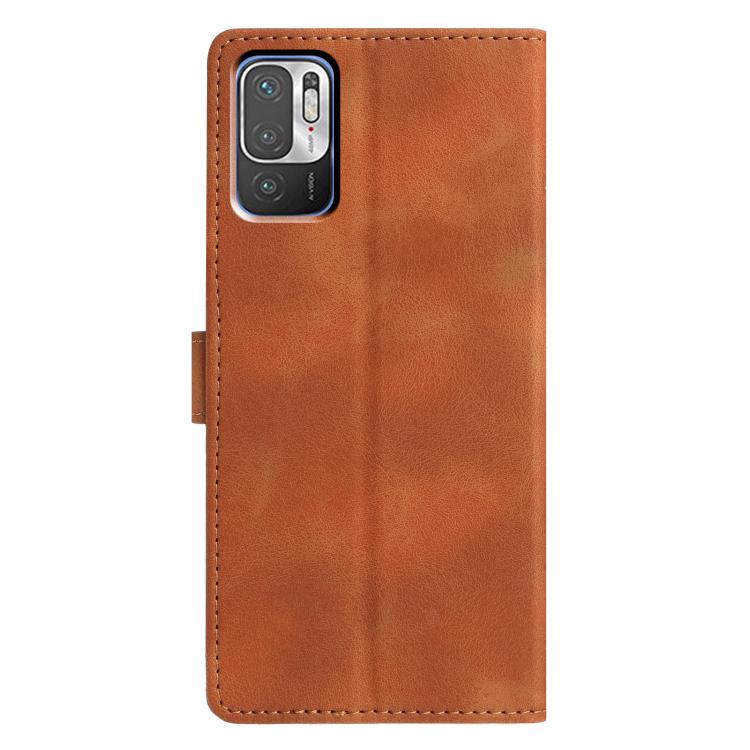 For Redmi Note 10 5G Triangles Embossed Leather Phone Case