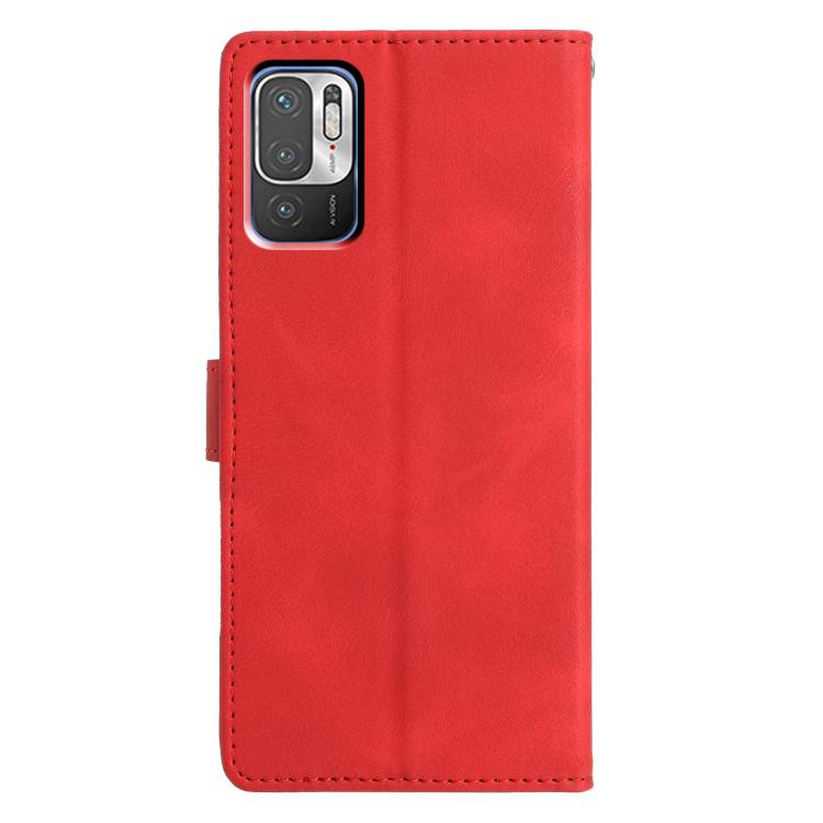 For Redmi Note 10 5G Triangles Embossed Leather Phone Case