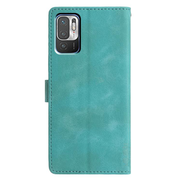 For Redmi Note 10 5G Triangles Embossed Leather Phone Case