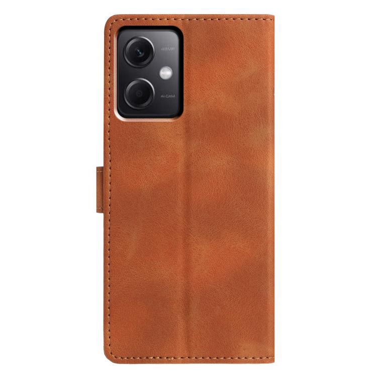 For Redmi Note 12 5G Triangles Embossed Leather Phone Case