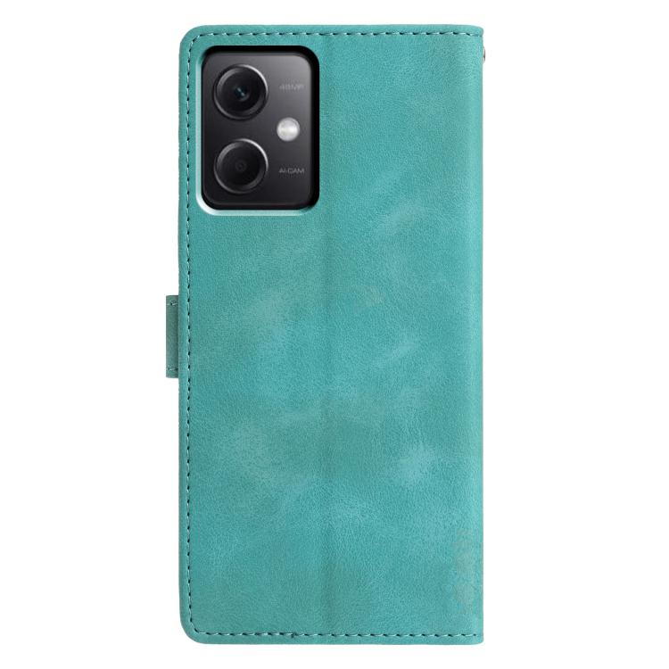 For Redmi Note 12 5G Triangles Embossed Leather Phone Case