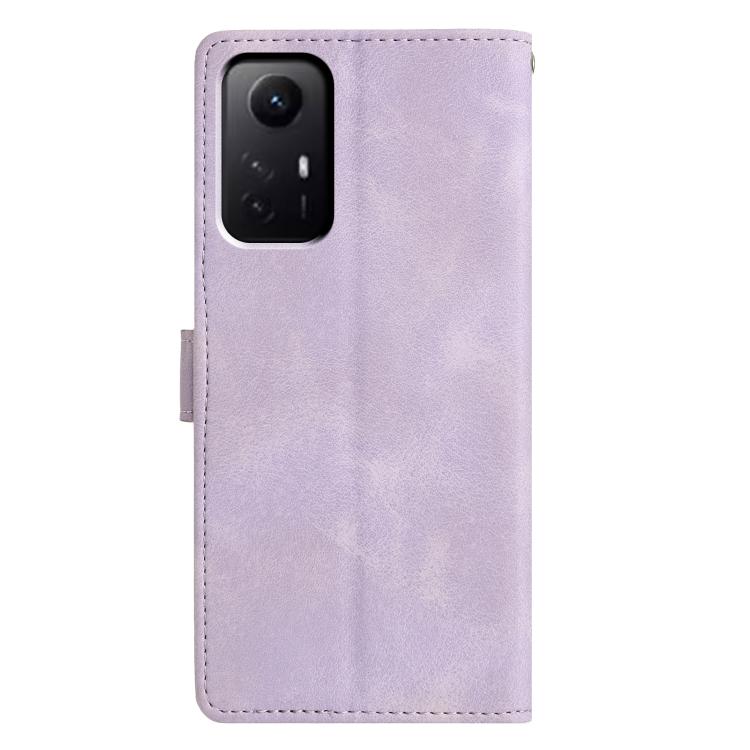 For Redmi Note 12S Triangles Embossed Leather Phone Case