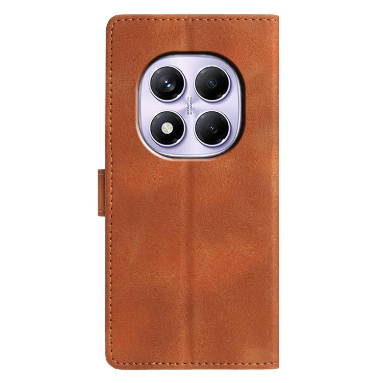 For Redmi Note 14 Pro 5G Triangles Embossed Leather Phone Case
