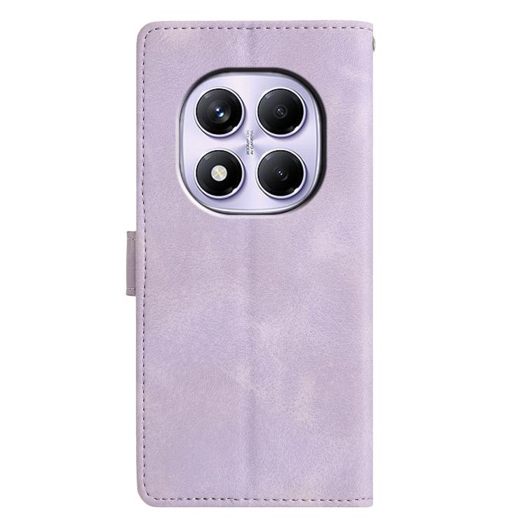 For Redmi Note 14 Pro 4G Triangles Embossed Leather Phone Case