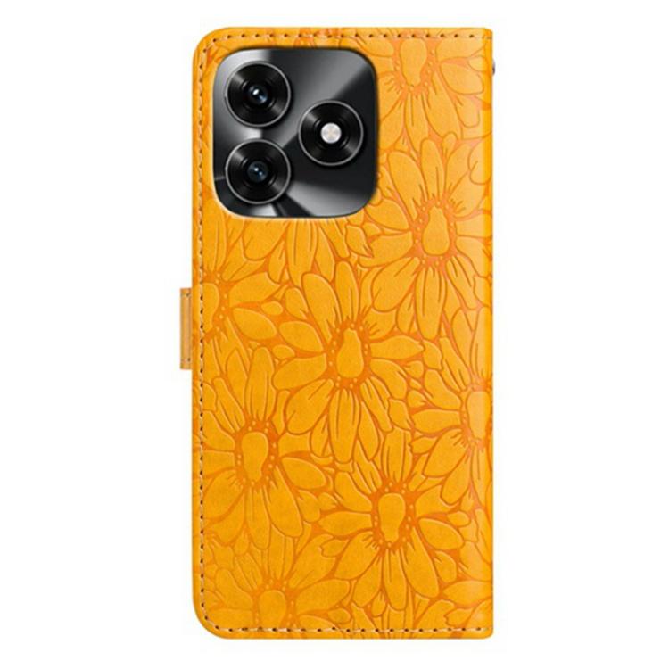 For Honor X5c Plus 4G Global Daisy Embossed Leather Phone Case