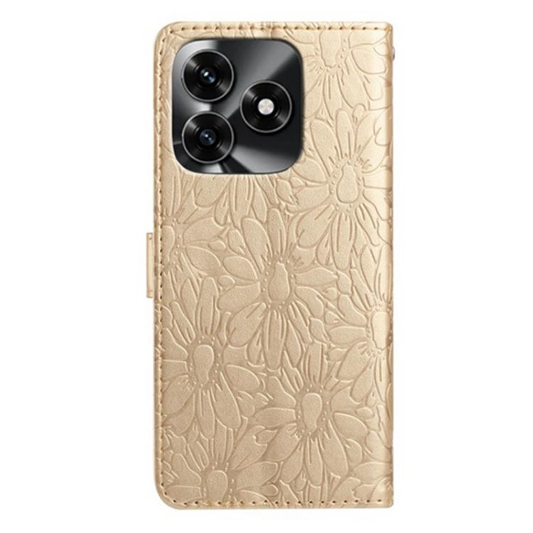 For Honor X5c Plus 4G Global Daisy Embossed Leather Phone Case