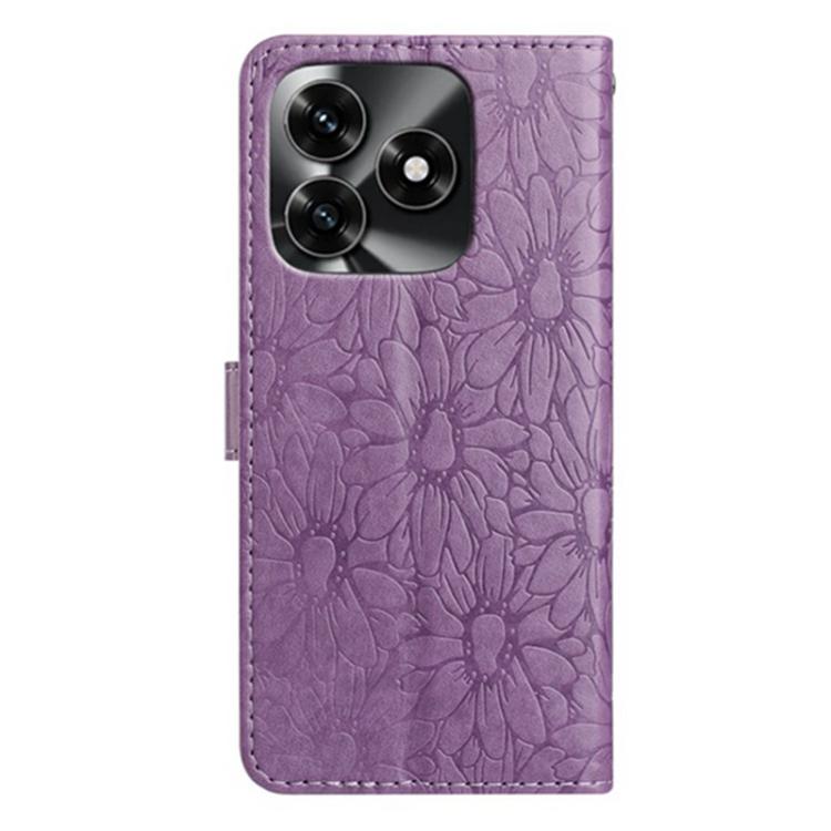 For Honor X5c Plus 4G Global Daisy Embossed Leather Phone Case
