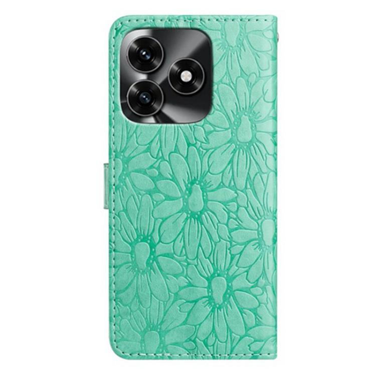 For Honor X5c Plus 4G Global Daisy Embossed Leather Phone Case