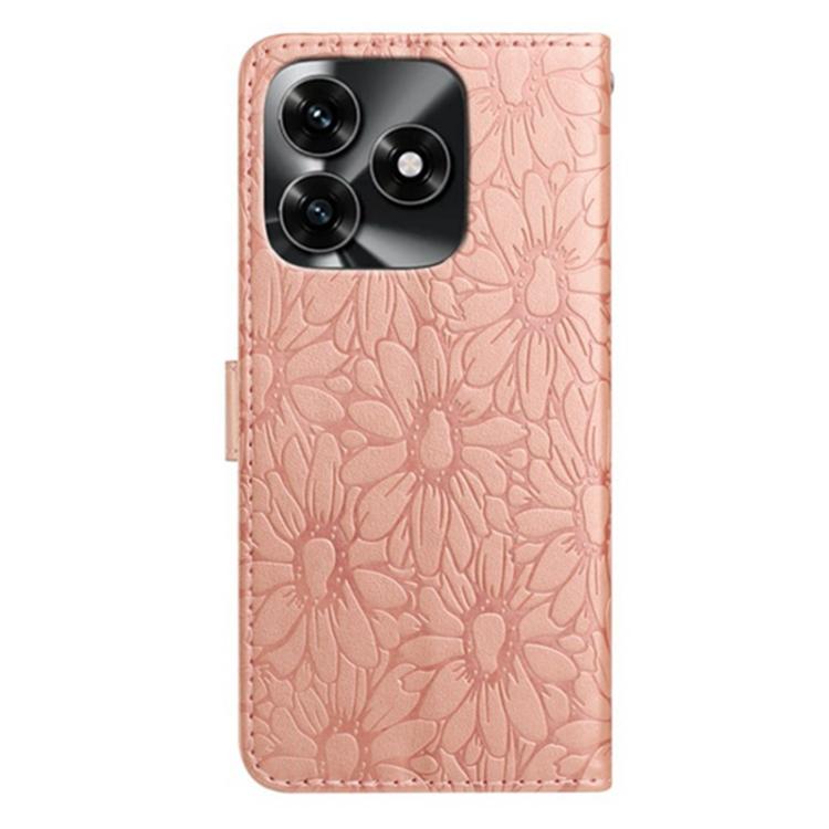 For Honor X5c Plus 4G Global Daisy Embossed Leather Phone Case