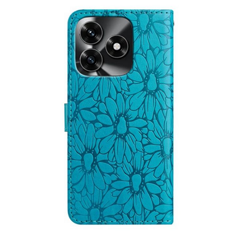 For Honor X5c Plus 4G Global Daisy Embossed Leather Phone Case