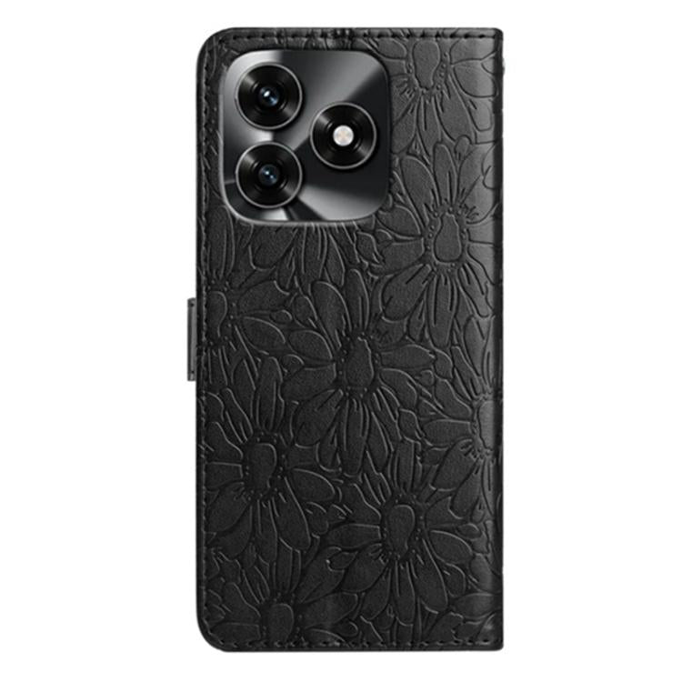 For Honor X5c Plus 4G Global Daisy Embossed Leather Phone Case