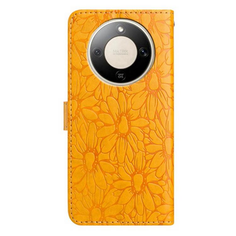 For Honor X9d 5G Global Daisy Embossed Leather Phone Case