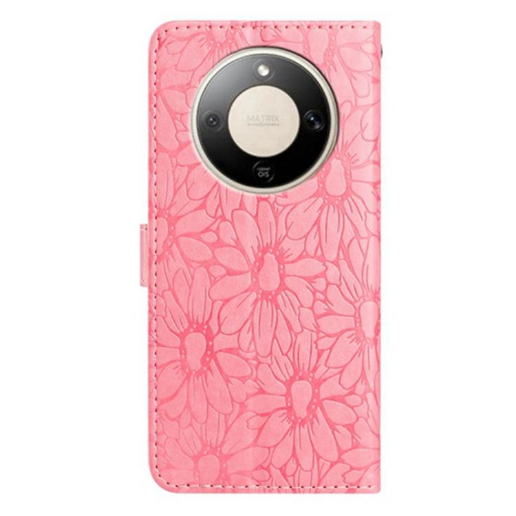 For Honor X9d 5G Global Daisy Embossed Leather Phone Case