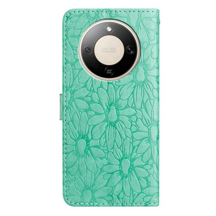 For Honor X9d 5G Global Daisy Embossed Leather Phone Case
