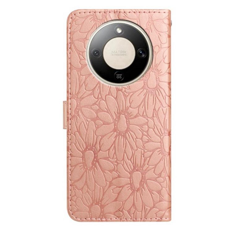 For Honor X9d 5G Global Daisy Embossed Leather Phone Case